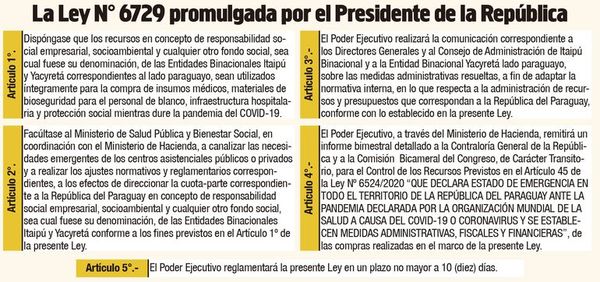 Reglamentarían mañana  fondos sociales para Salud - Nacionales - ABC Color