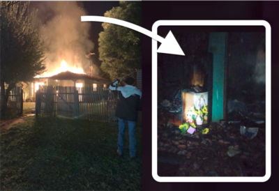 Crónica / MILAGRO EN FUEGO. “Divina Misericordia quedó intacta”