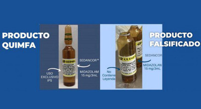 COVID-19: FARMACÉUTICA ADVIERTE SOBRE CIRCULACIÓN DE MIDAZOLAM FALSO
