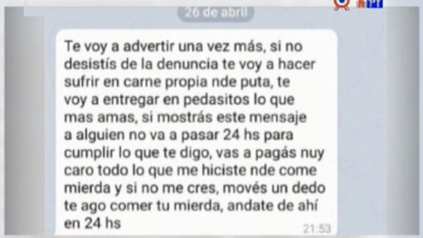 Violencia familiar: Hombre amenaza de muerte a su ex pareja