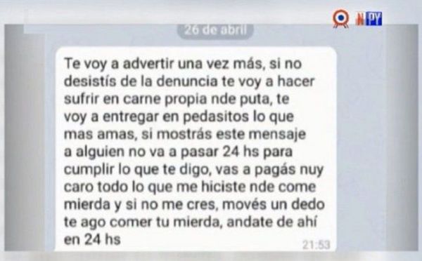 Coronel Oviedo: Violencia familiar: Hombre amenaza de muerte a su ex pareja