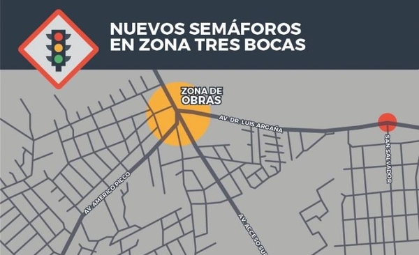 Diario HOY | Instalarán semáforos en tres cruces claves de la zona Tres Bocas