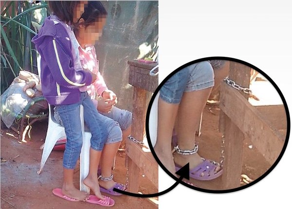 Crónica / Encadenó a su hija ¿por drama con el chico?