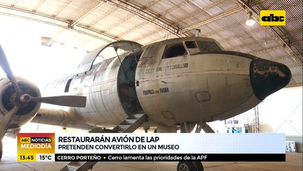 Restaurarán avión de la extinta Líneas Aéreas Paraguayas (LAP) - ABC Noticias - ABC Color