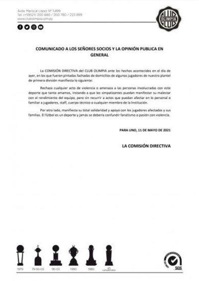 Olimpia rechaza amenazas a jugadores