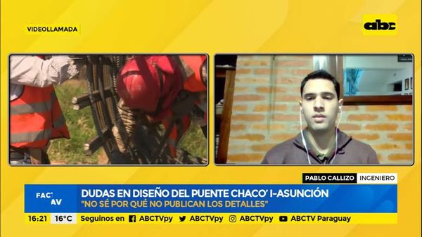 Dudas en diseño de puente Chaco`i - Asunción - Factor Clave - ABC Color