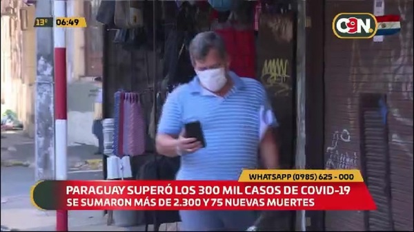 Paraguay superó los 300 mil casos de COVID19 - C9N