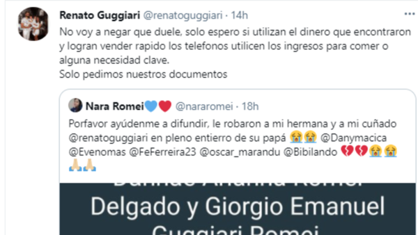 Robaron los últimos recuerdos que tenía de su papá fallecido