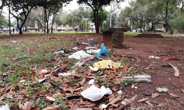 Plaza del Área 2 en calamitoso estado