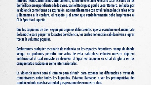 La violencia en Luque no para