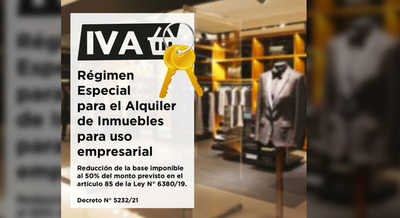 ESTABLECEN RÉGIMEN ESPECIAL DE LIQUIDACIÓN DEL IVA PARA ARRENDAMIENTO DE INMUEBLES