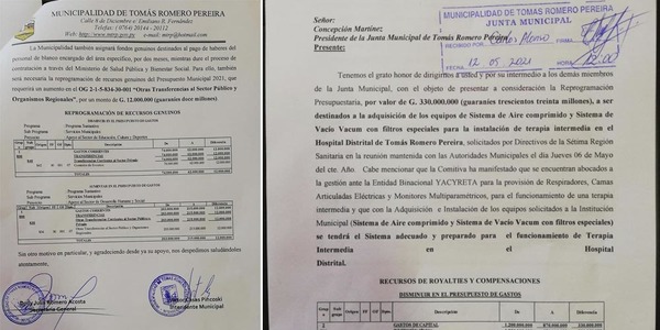 T.R.P: APRUEBAN REPROGRAMACIÓN PRESUPUESTARIA PARA INVERTIR EN SALUD