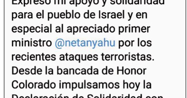 La Nación / Cartes se solidariza con Israel y su primer ministro, Netanyahu