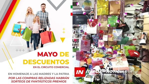 MAYO DE DESCUENTOS: PARA EL DÍA DE LA MADRE, VISITE EL CIRCUITO COMERCIAL.