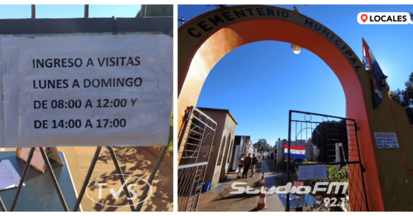 ENCARNACIÓN: HORARIO DE VISITA AL CEMENTERIO SE MANTIENE EN FERIADOS