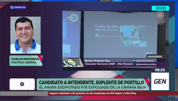 Diario HOY | Carlos Noguera, Candidato a intendente de Juan León Mallorquín es el suplente de Carlos Portillo