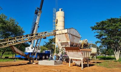Planta de hormigón exclusiva para paso a desnivel en Tres Bocas