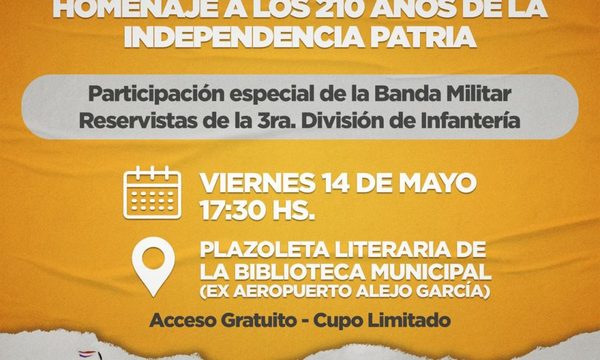 Con actividad cultural recordarán 210 aniversario de Independencia