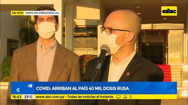 Arriban al país 40.000 dosis de vacunas Sputnik V - ABC Noticias - ABC Color
