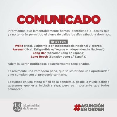 Cuatro bares no podrán utilizar veredas y calles por incumplir protocolos
