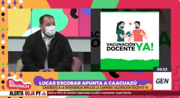 Candidato a intendente en Caaguazú propuso campaña de vacunación para docentes