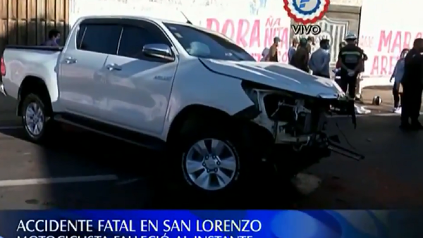 Motociclista pierde la vida en un violento accidente en San Lorenzo