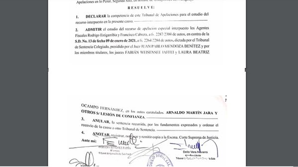 Caso San Agustín: anulan absolución de parlasuriano e intendente y ordenan nuevo juicio - Nacionales - ABC Color