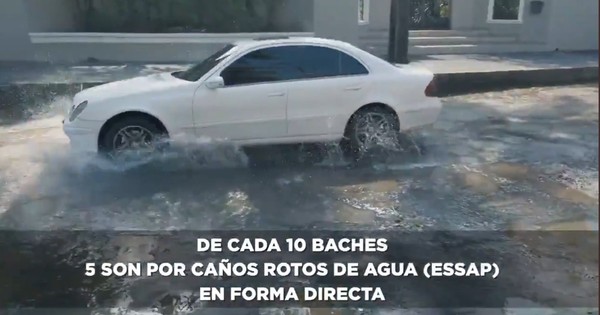 La Nación / Mayoría de baches en Asunción es por caños rotos de Essap, dice intendente