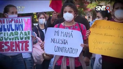 Los olvidados "Héroes de blanco" del interior se manifestaron - SNT