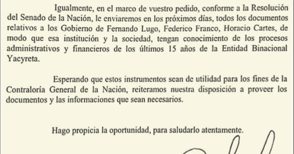 La Nación / CGR recurre a la Justicia para que Itaipú ceda rendiciones de cuentas