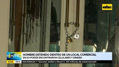 Hombre detenido dentro de un local comercial - ABC Noticias - ABC Color