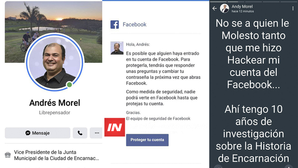 HACKEAN CUENTA DE FACEBOOK DEL CONCEJAL ANDRÉS MOREL