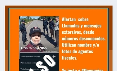 Diario HOY | Alertan sobre extorsiones utilizando nombres y fotos de agentes fiscales