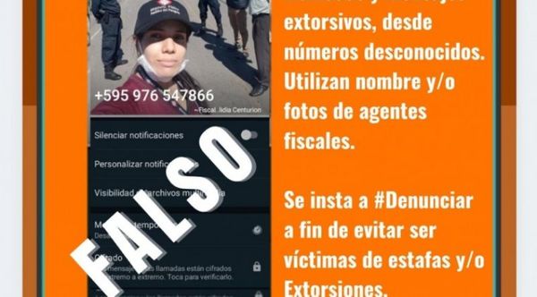 Alertan sobre extorsiones utilizando nombres y fotos de agentes fiscales