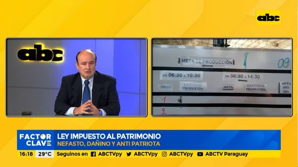Ley impuesto al patrimonio: Nefasto, dañino y anti patriota - Factor Clave - ABC Color