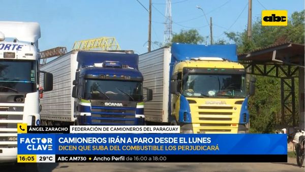 Camioneros anuncian paro desde el lunes - Factor Clave - ABC Color