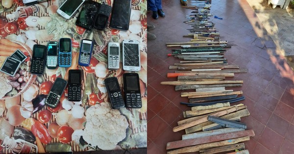 La Nación / Requisan armas blancas y celulares en Penitenciaría de San Pedro