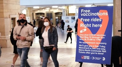 MUNDO | Los neoyorquinos que acudan a vacunarse podrían ganar US$ 5 millones