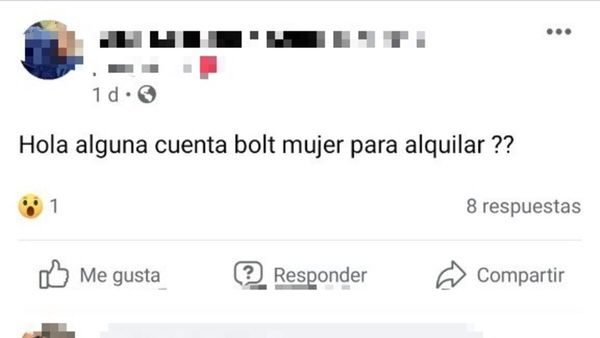 Alquiler de cuentas de Bolt molesta a usuarios