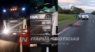 GRAL. DELGADO: CICLISTA FALLECE ESTA MADRUGADA AL SER ARROLLADO POR UN CAMIÓN
