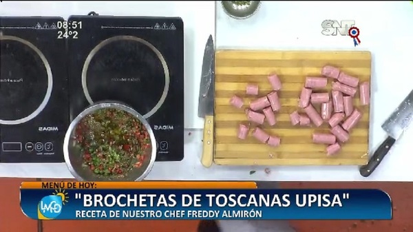 Cocina LMCD: Brochetas de toscanas UPISA - SNT