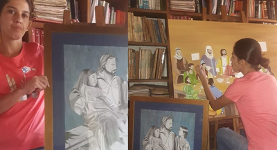 Joven vende hermosos cuadros para costear su tesis - Noticiero Paraguay