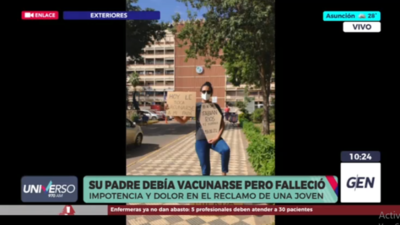 Diario HOY | Luciana Ríos perdió a su padre por el Covid-19 y decidió hacer una protesta frente al IPS