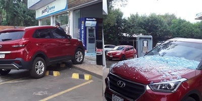 CAMIONETA IMPACTA CONTRA UN LOCAL COMERCIAL POR CULPA DE UNA ZAPATILLA