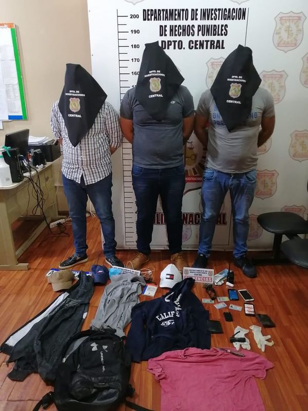Areguá: tres hombres capturados tras serie de casos de hurto agravado - Nacionales - ABC Color