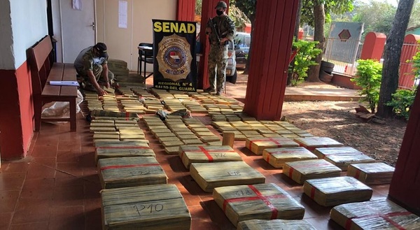 Incautan más de media tonelada de marihuana en Canindeyú
