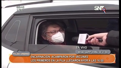 Acamparon por vacunas en Encarnación - SNT