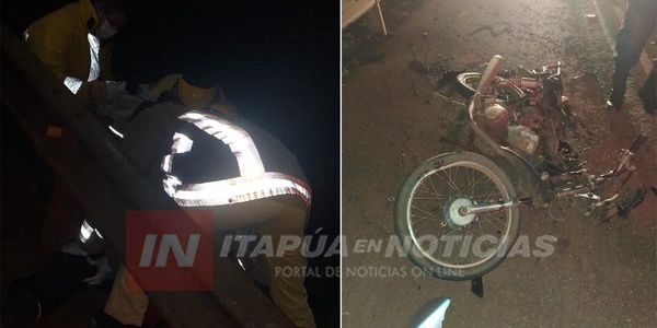 ATROPELLAN A MOTOCICLISTA Y LO DEJAN TIRADO EN LA RUTA