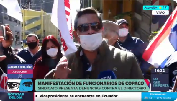 Diario HOY | Sintraco presenta denuncia contra el directorio de Copaco
