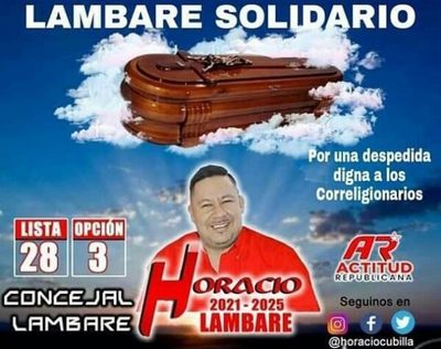 Adversarios le montaron afiche con ataúd, afirma candidato